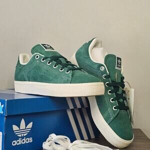 Adidas Stan Smith CS Suede Casual Shoes  Women Size 6.5 Collegiate Green NWT